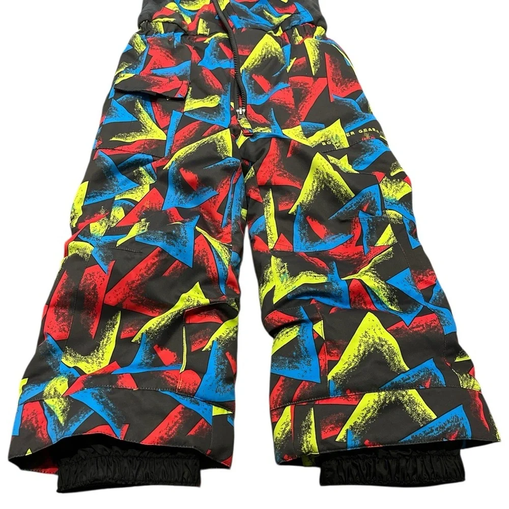 Boulder Gear Colorful Geometric Kids Snow Bib Unisex Size 4